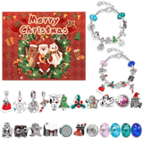 24 Dagar Julens Adventskalender Smyckesask - Berlocksarmband DIY-Jul-BB-Set 1-Hemnix