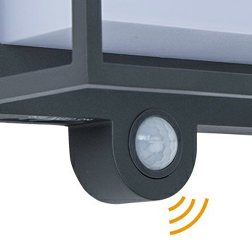 Carvallo – Fyrkantig solcellad utomhusvägglampa med rörelsesensor och justerbart belysning Carvallo