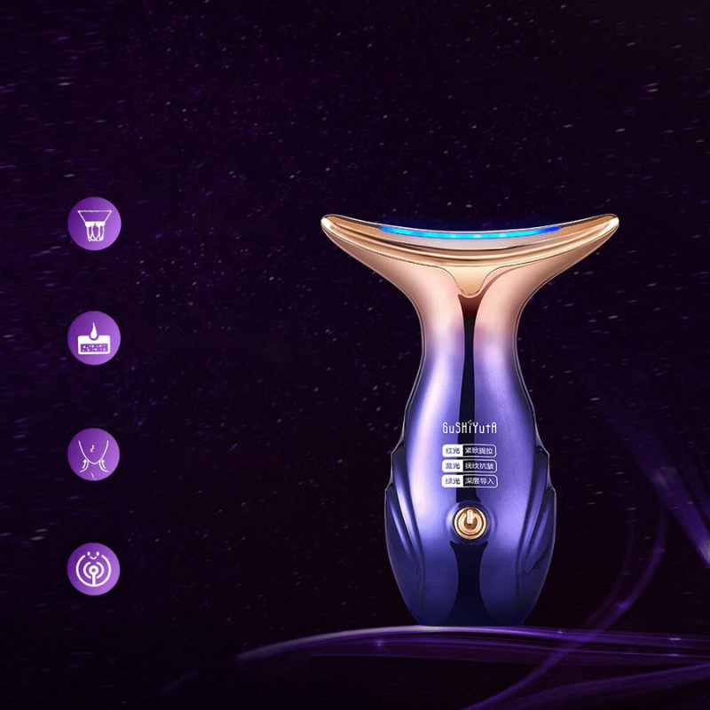 Hals- och käklinjeformare – LED + mikroströms hudlyftare MILA Sverige