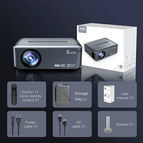 XNANO LED Android Miniprojektor-Projektor-BB-Svart-Hemnix