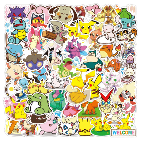 Poke Klistermärken Set – 50 Unika Stickers för Samlare och Fans-Övriga Leksaker-BB-A-Hemnix