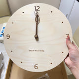 Minimalistisk rep trä väggklocka Carvallo