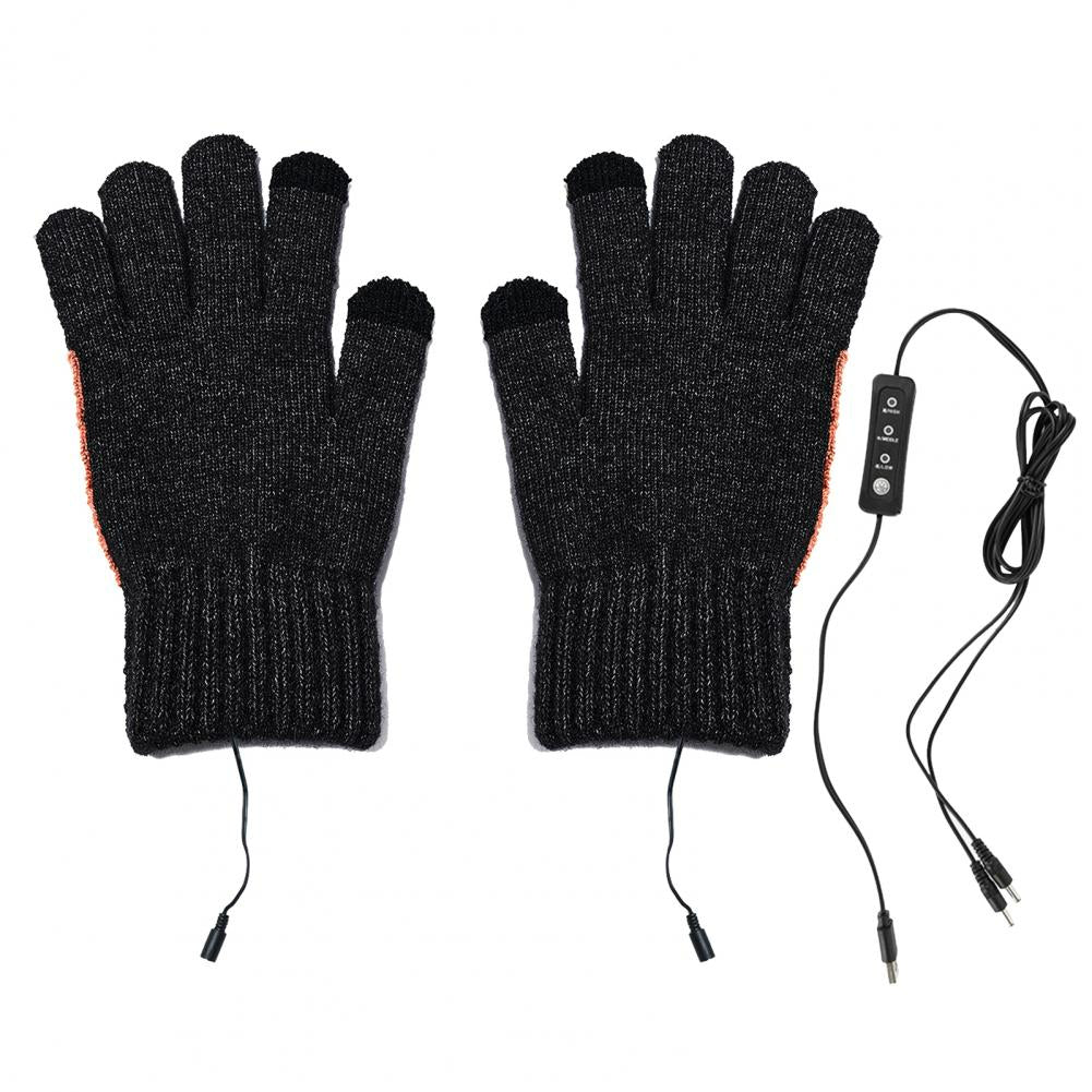 Stickade Värmehandskar 6000mAh-Personligt-BB-Värme på Handryggen-Svart-Hemnix