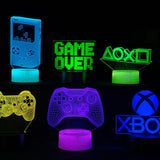 3D LED Lampa Gamer-Barn-BB-Hemnix