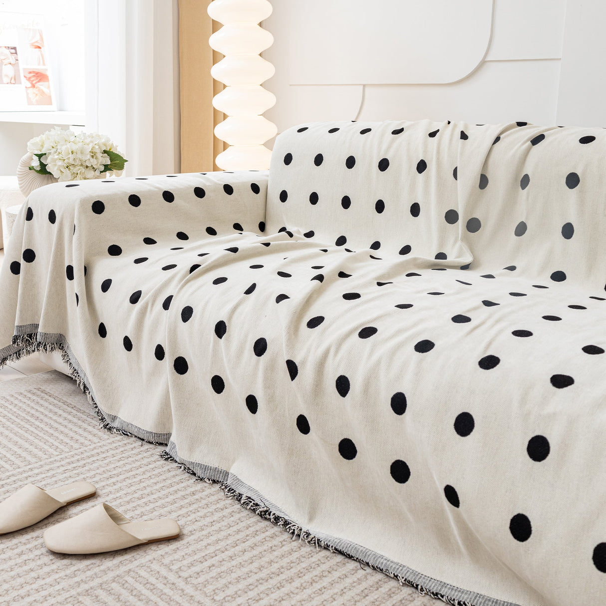 Svart Boba Vändbar Komfortsofföverdrag - Modern, Stilren & Hållbart Soffskydd Carvallo