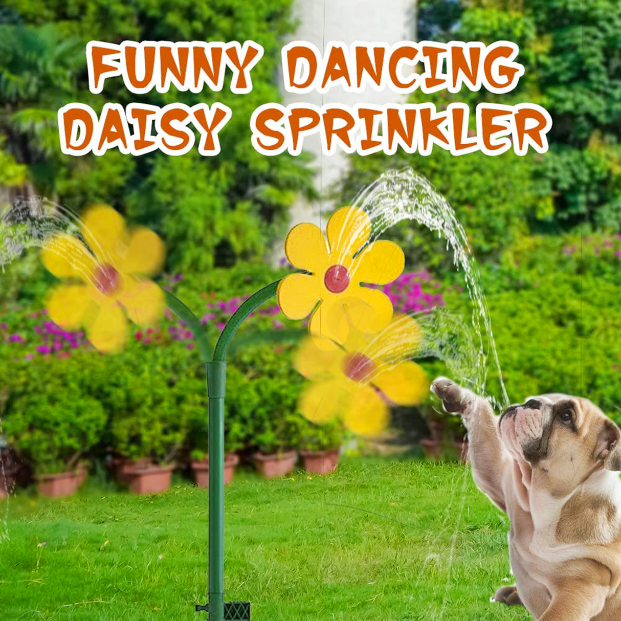 Dancing Daisy trädgårdsspridare – Rolig vattenleksak för utomhusbruk för gräsmattor, barn och husdjur MILA Sverige