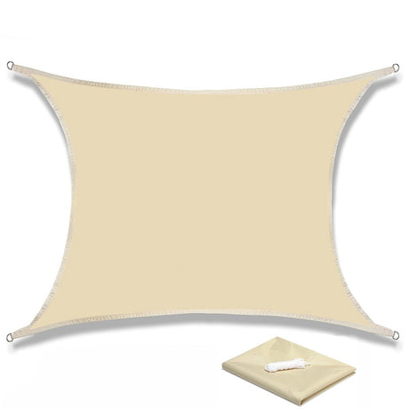 Rektangulärt Vattentät Solsegel-Kök-BB-Beige-2 x 2m-Hemnix