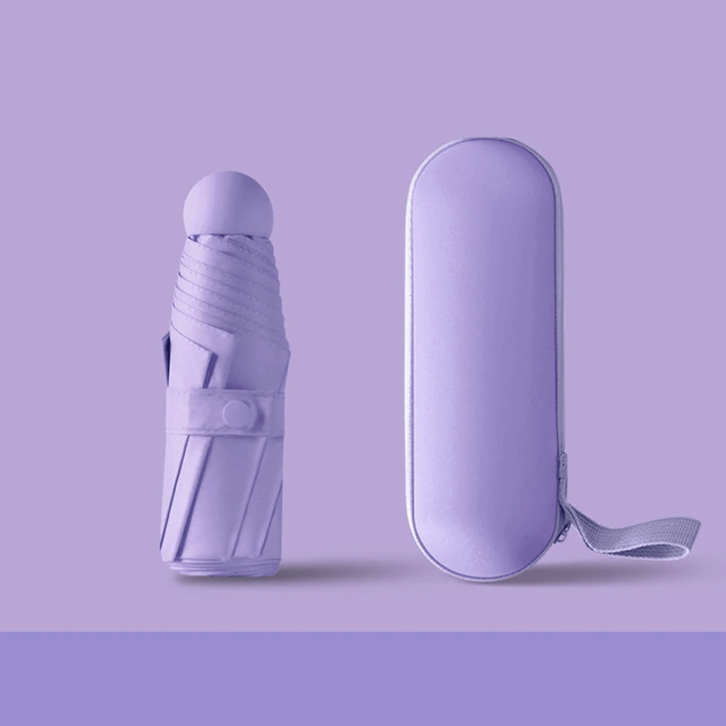 Kompakt Hopfällbart Paraply-Personligt-BB-Lila-Hemnix