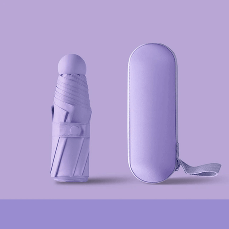 Kompakt Hopfällbart Paraply-Personligt-BB-Lila-Hemnix