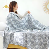 Rutig Mönster Bomulls Filt Carvallo