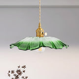 Vintage Floral Glass Pendant Light | Retro Elegance | Warm Glow | Justerbar Hängande | Brick by Brick Carvallo