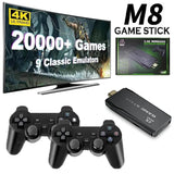 HDMI 4K TV Spel Stick Konsol | 64GB med över 20 000 Retro Spel & 2 Trådlösa Gamepads Carvallo