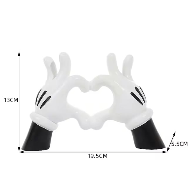 Tecknad handgest dekorativ konstartikel för unik heminredning Carvallo