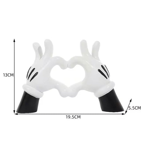 Tecknad handgest dekorativ konstartikel för unik heminredning Carvallo