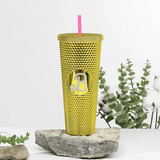 Återanvändbar Mugg med Sugrör 710ml-Personligt-BB-Gul-Hemnix