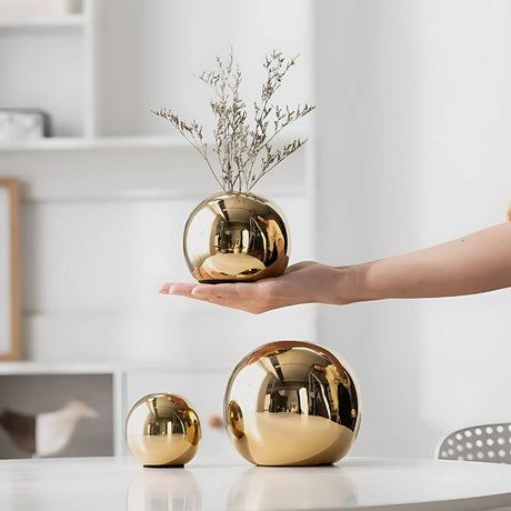Opulent Golden Ball Vas Kollektion Carvallo