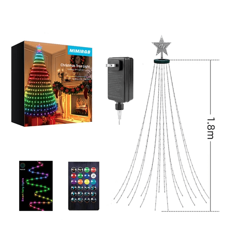 Smart Julgransbelysning APP Kontrollerad via Smartphone - Synka med Musiken, Timer-Jul-BB-1.8 M-Hemnix