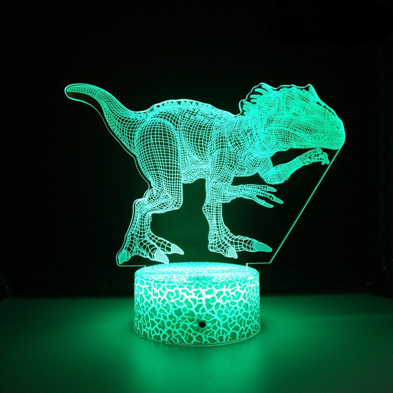 3D LED Lampa Dinosaurie-Barn-BB-Indominus Rex-Hemnix