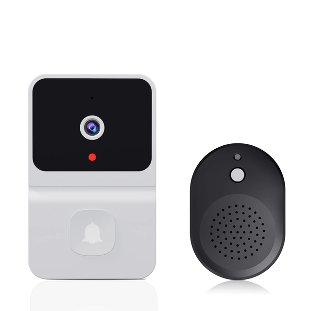 Trådlös WiFi Dörrklocka med HD-kamera-Smarta Hem Kamera-BB-Vit-Hemnix