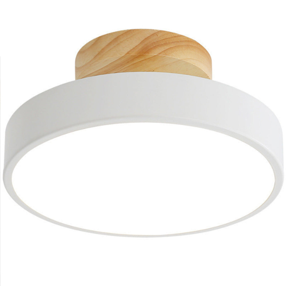 LED Taklampa Trä Flush Mount Armatur Carvallo