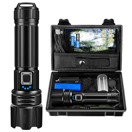 90000 Lumen Xhp50.2 Mest kraftfulla ficklampa Carvallo