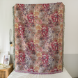 Vintage Floral Fringed Filtäcke Carvallo