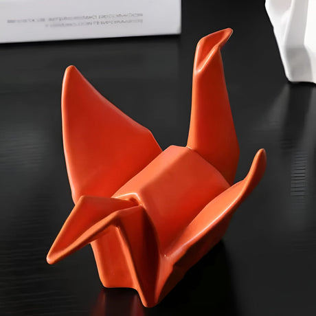Modern origami fågelstaty – elegant keramisk konstdekor MILA Sverige