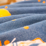 Serene Lily Blommig Bomulls Filt Carvallo