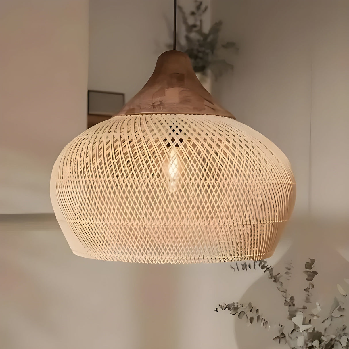 BistroBeam Light - Modern Rattan- taklampa Carvallo