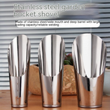 Rostfritt stålspade för blomjord – Robust planteringsspade för trädgård och balkong Carvallo