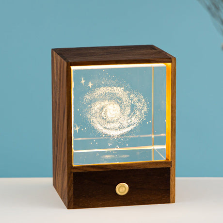 Modern träkub LED-bordslampa – Dimbar Ambient Night Light MILA Sverige