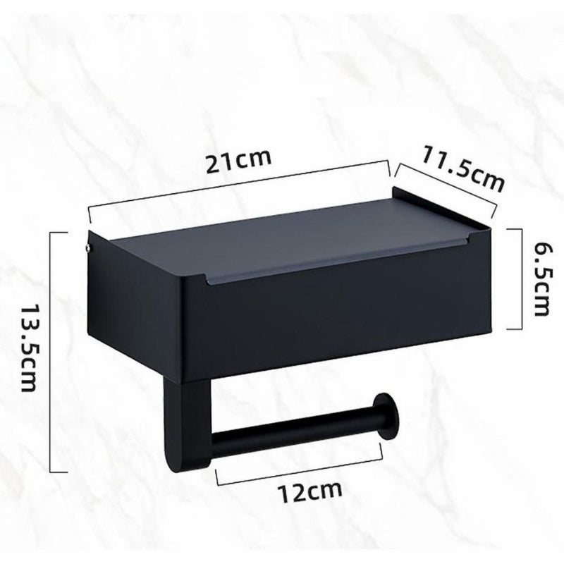 ShelfMate - Toalettpapperhållare med förvaringsutrymme och bricka för badrumsorganisation Carvallo