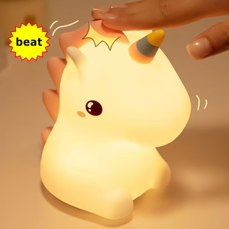 UnicornGlow - Varmt Enhörnings Nattlampa med 7 Färger och Ögonskydd Carvallo