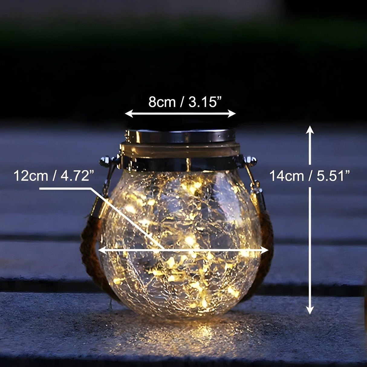 CrackJar Lampa - Crack Ball Glasburk Trädgårdsträd Hängande Ljus Carvallo