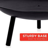 Carvallo Gusseisen Eldstad | 57,5 cm Ø | Robust & Multifunktionell | För Trädgård, Terrass & Camping Carvallo