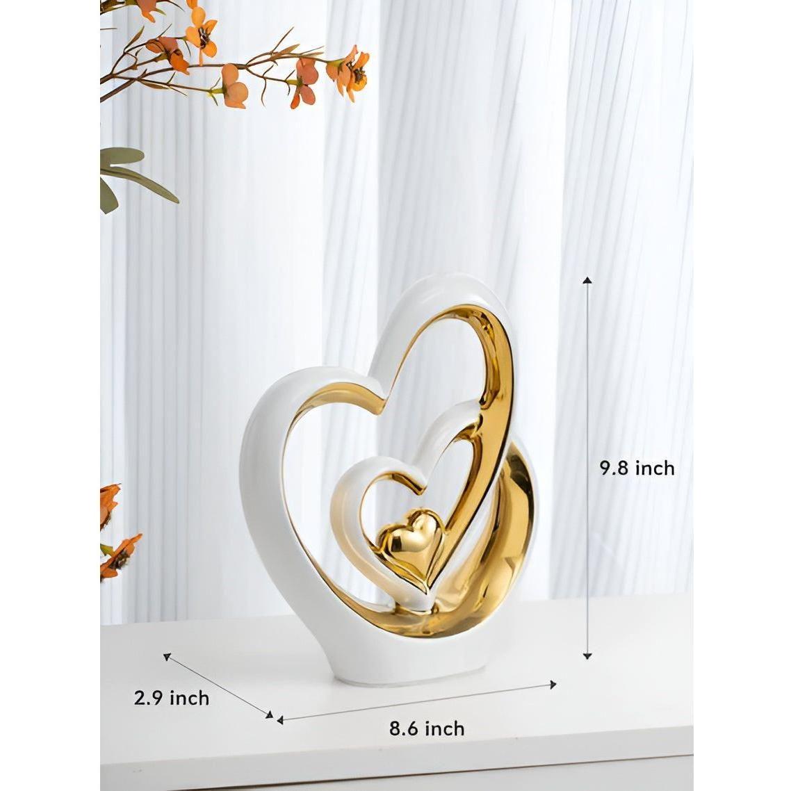 Dekofigur Doppelherz - Romantiskt ornament för bröllop och vardagsrum Carvallo