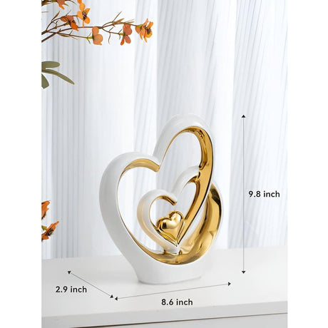Dekofigur Doppelherz - Romantiskt ornament för bröllop och vardagsrum Carvallo