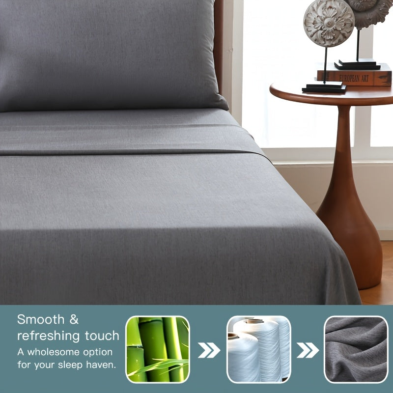 Sommar Cool Bamboo Fiber Fitted Sheet – Lyxig Andas Komfort Carvallo