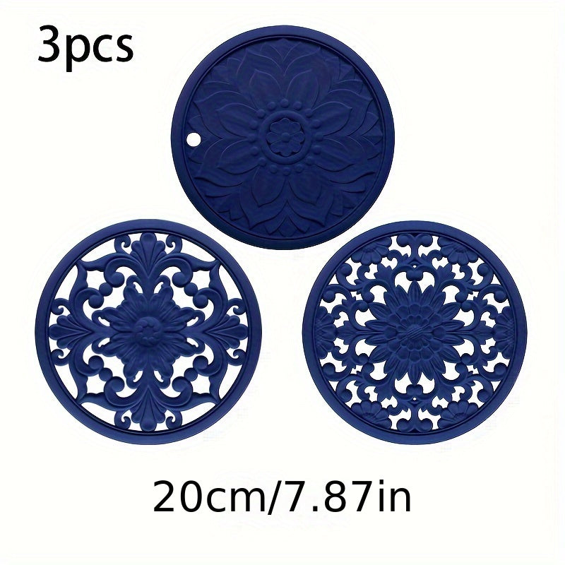 Värmebeständig silikon trivett mat set Carvallo