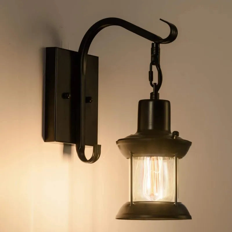 Vägglampa med vintage glaslampa-design Carvallo