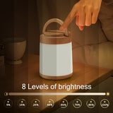 LumiTouch - Dimbart Uppladdningsbar Nattlampa med Touch & Fjärrkontroll, RGB Stämningsbelysning Carvallo