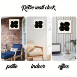 FloralTime - Tyst Fyrkantig Väggklocka med Blommönster Carvallo