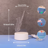 SaxGlow - 3D Saxofon LED Nattljus, USB-Driven Bords- och Lampa Carvallo