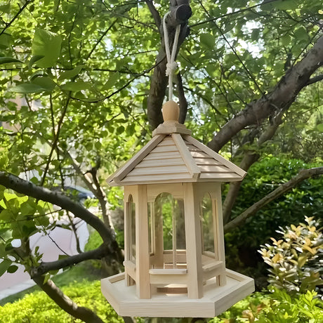 SkyPerch Bo free - Målningsbar trä hängande fågelhus Carvallo