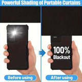 Bärbar mörkläggningsgardin – Skräddarsydd, borrfri lösning för avskildhet MILA Sverige