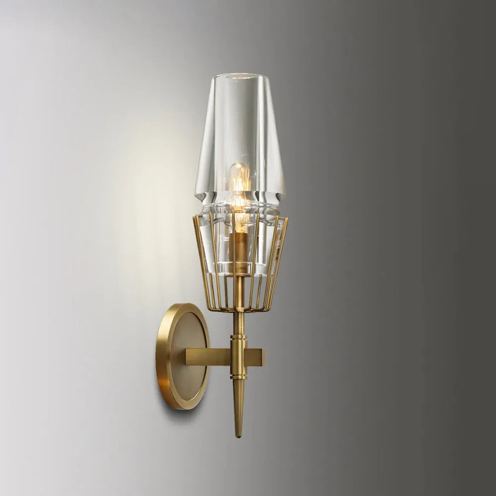 Vägglampa Modern Mässing Glas Sconce Carvallo