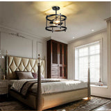 RustiGlow - Vintage trä taklampa för en mysig och tidlös atmosfär Carvallo