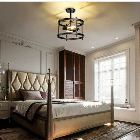 RustiGlow - Vintage trä taklampa för en mysig och tidlös atmosfär Carvallo