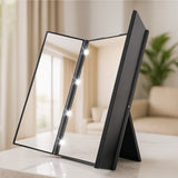 Makeup Spegel med LED-lampor och Trifold Design Carvallo