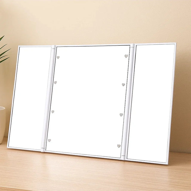 Makeup Spegel med LED-lampor och Trifold Design Carvallo